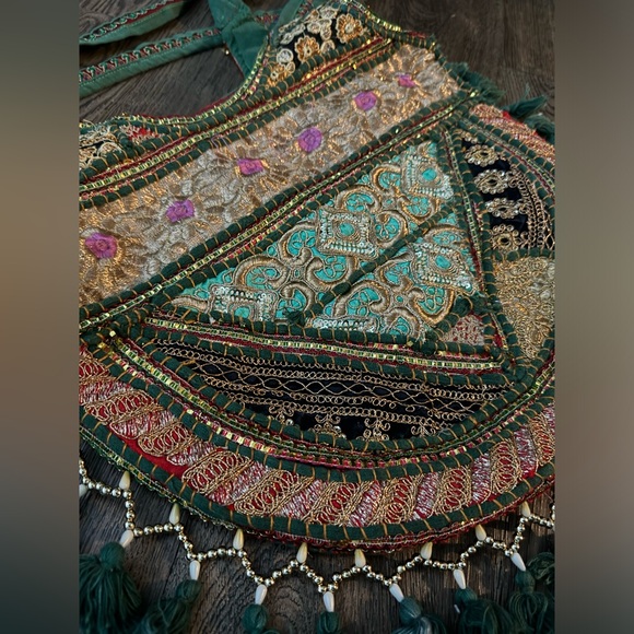 vintage boho gypsy fairycore circular tote - Picture 4 of 9